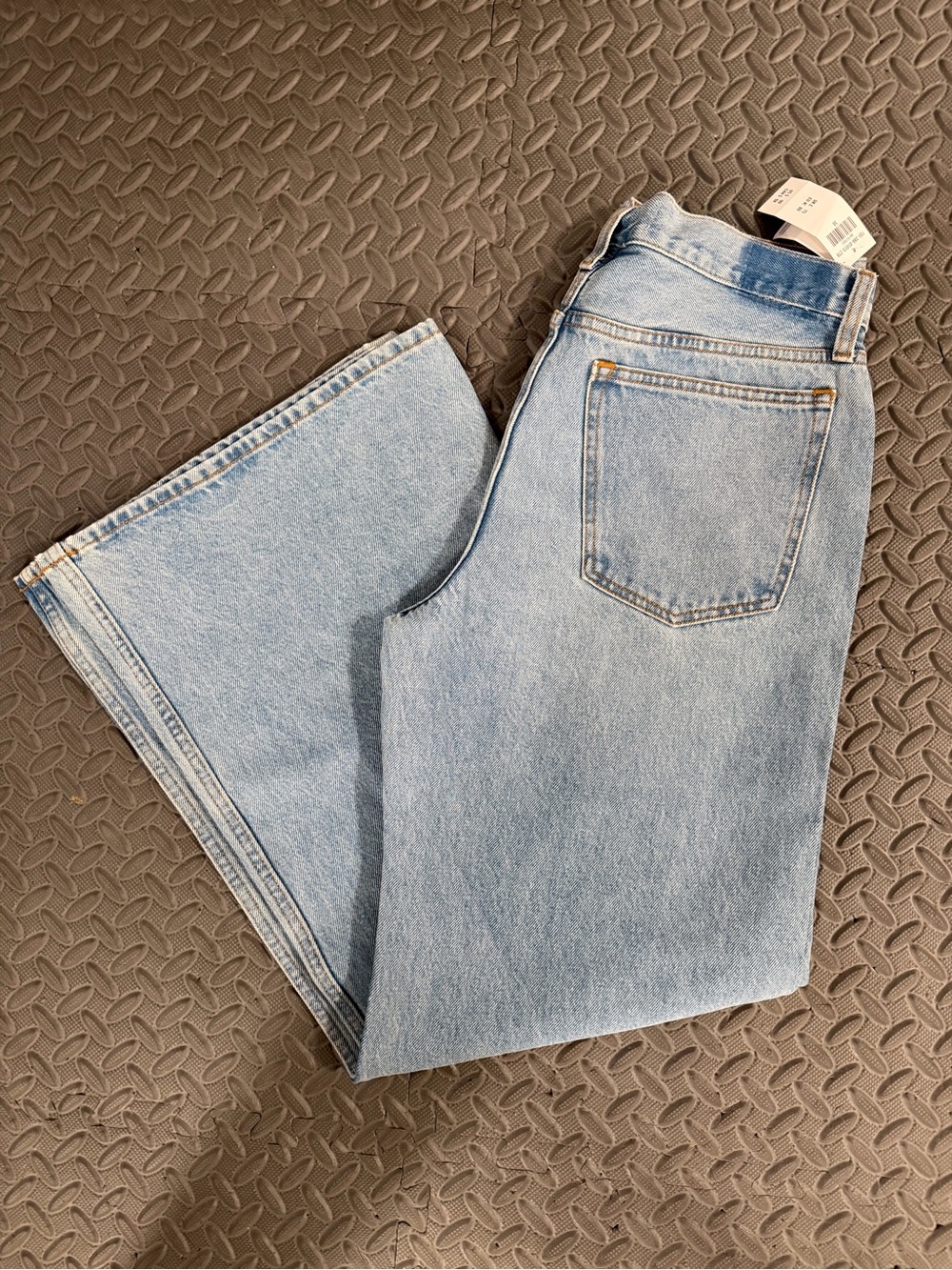 Abercrombie & Fitch Light Blue High-Rise Wide Leg Jeans